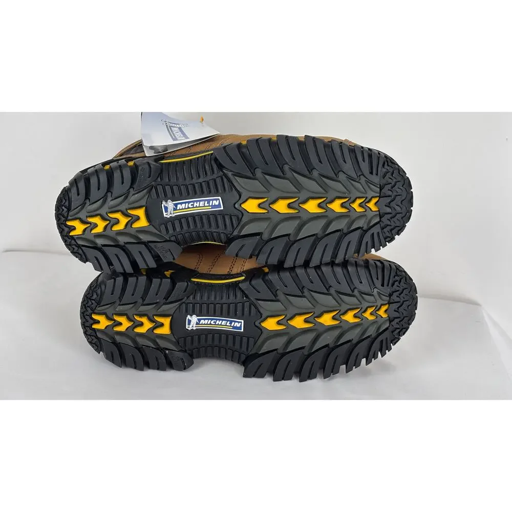 Michelin XPX763 Steel Toe Met Guard Work Boots Mens 9 M Brown Nubuck Leather NWT